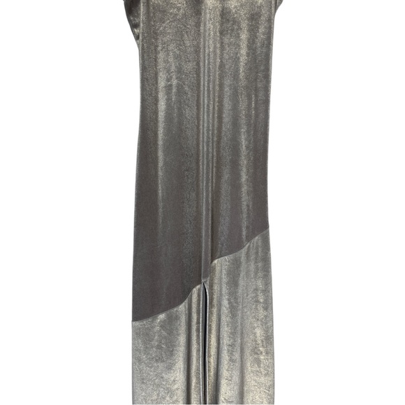 LEITH Nordstrom Two Tone Cami Strap Velvet Party Cocktail Maxi Dress Gold Medium - Picture 5 of 13